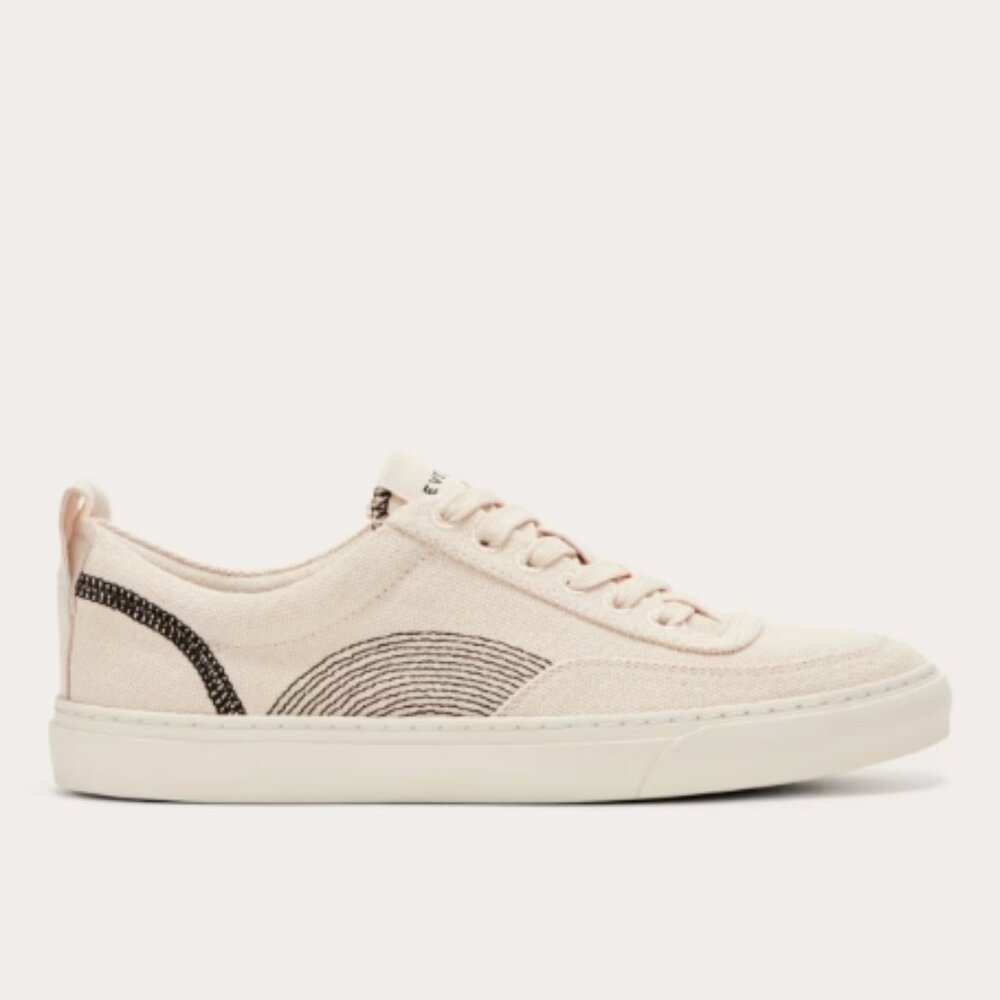 Everlane Tread-Bare Sneaker - Natural Canvas/Black - Women's Size 8